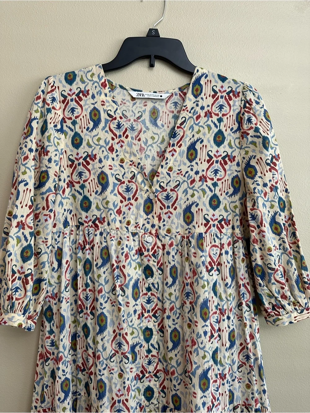 Zara Tiered Ruffle Button Front Midi Dress - Picture 6 of 16